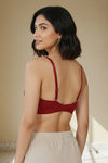 Zivame Beautiful Basics Padded Non Wired 3/4Th Coverage T-Shirt Bra - Sundried Tomato — thumbnail 4